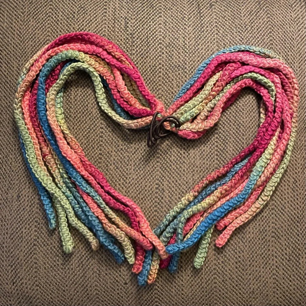 TWO Hair falls 24”, Fast Festival Hair, Multicolored Wool